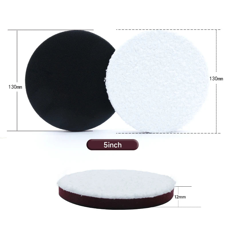 DETAILING Tampone per lucidatura in microfibra da 3/5/6/pollici per lucidatura per carrozzeria auto Ruote per lucidatura in micro fibra per lucidatrice per auto Lucidatura Ceretta