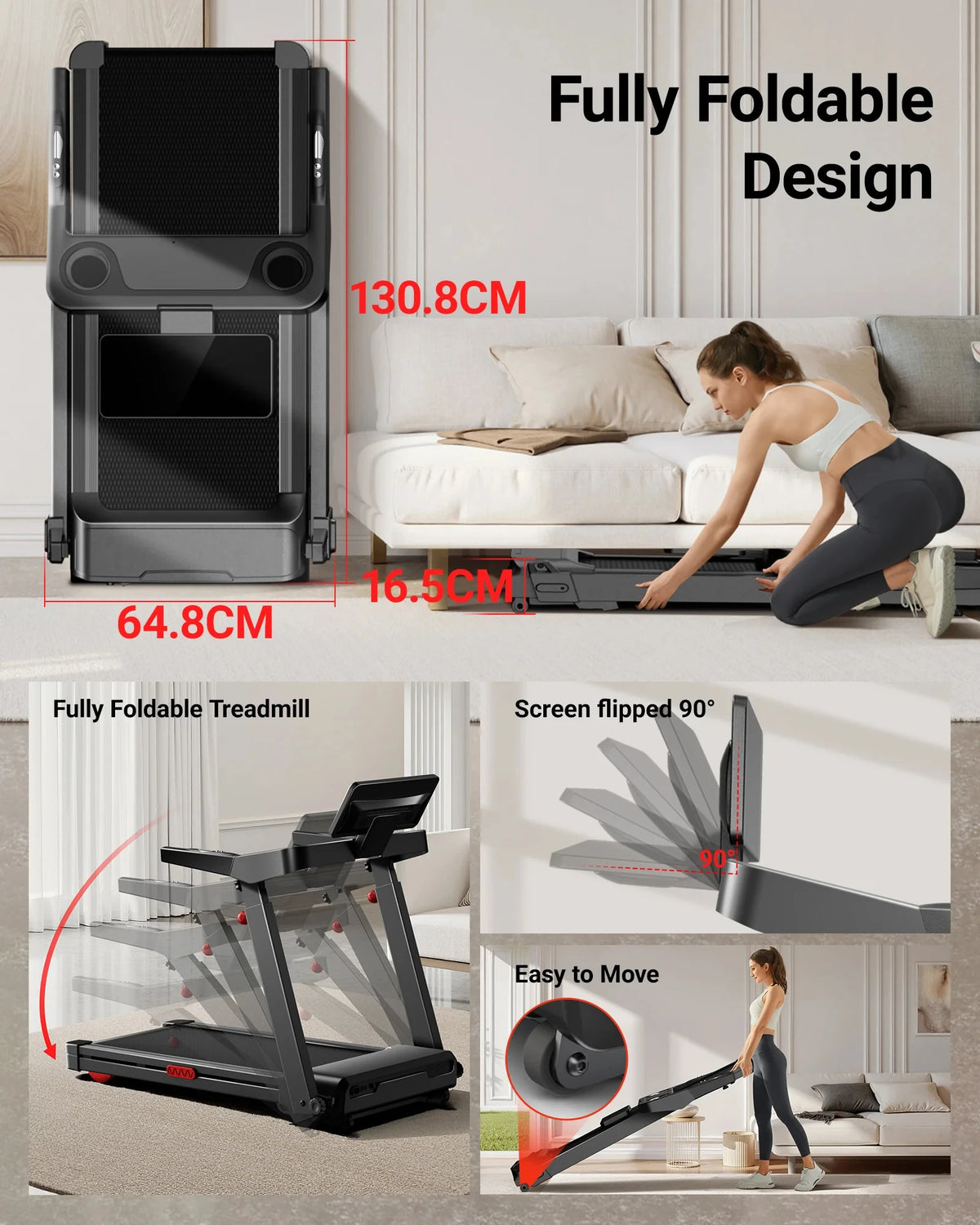 Tapis roulant pieghevole LONTEK L10 con inclinazione automatica del 20% e sensori di pulsazioni, 14 km/h. Questo tapis roulant compatto e pieghevole presenta un'inclinazione automatica del 20%, un motore silenzioso da 3,5 HP