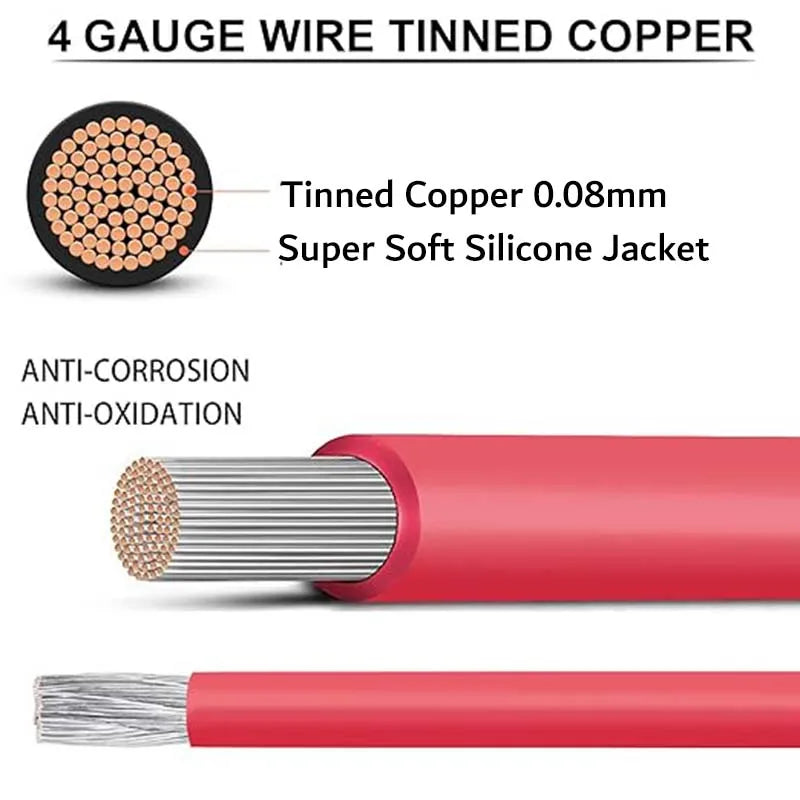 Cavo di alimentazione CA ad alta tensione 2 4 6 8 10 12 14 16 18 AWG Cavo elettrico in silicone Cavo in rame resistente al calore per inverter batteria