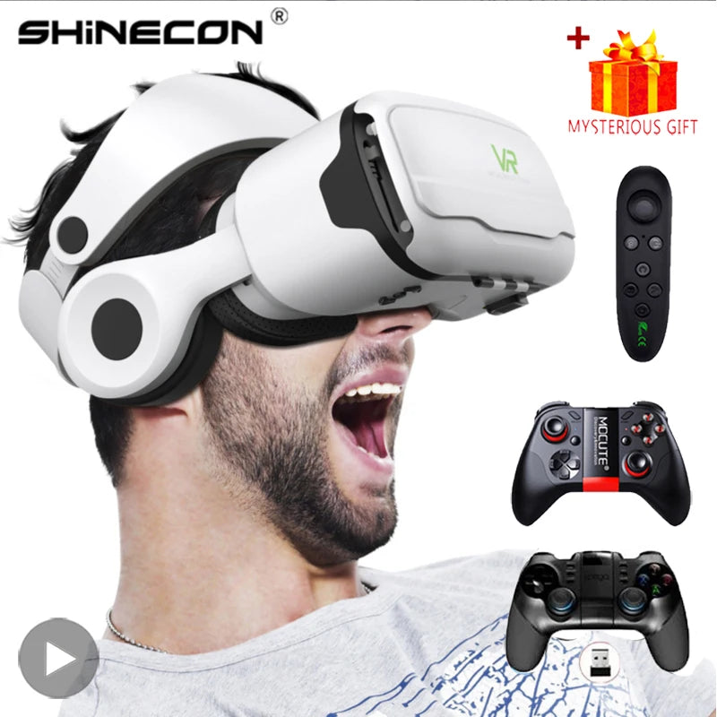 Shinecon occhiali VR per realtà virtuale cuffie 3D dispositivo Viar lenti per casco intelligente occhiali per cuffie per Smartphone cellulare
