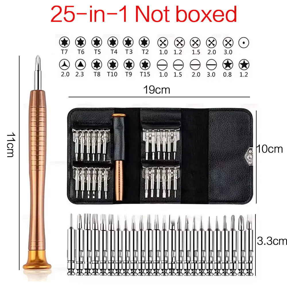 Set di cacciaviti di precisione, Kit di attrezzi per Laptop, Kit di riparazione di cacciaviti per Computer professionale 152/25 in 1 cacciavite Torx T5 T6