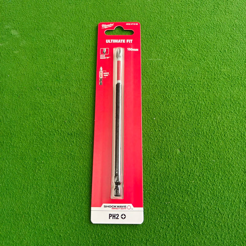 Milwaukee Ultimate Fit PH2 150mm Punta per Avvitatore a Impatto 4932471565 Shockwave Resistente all'Usura