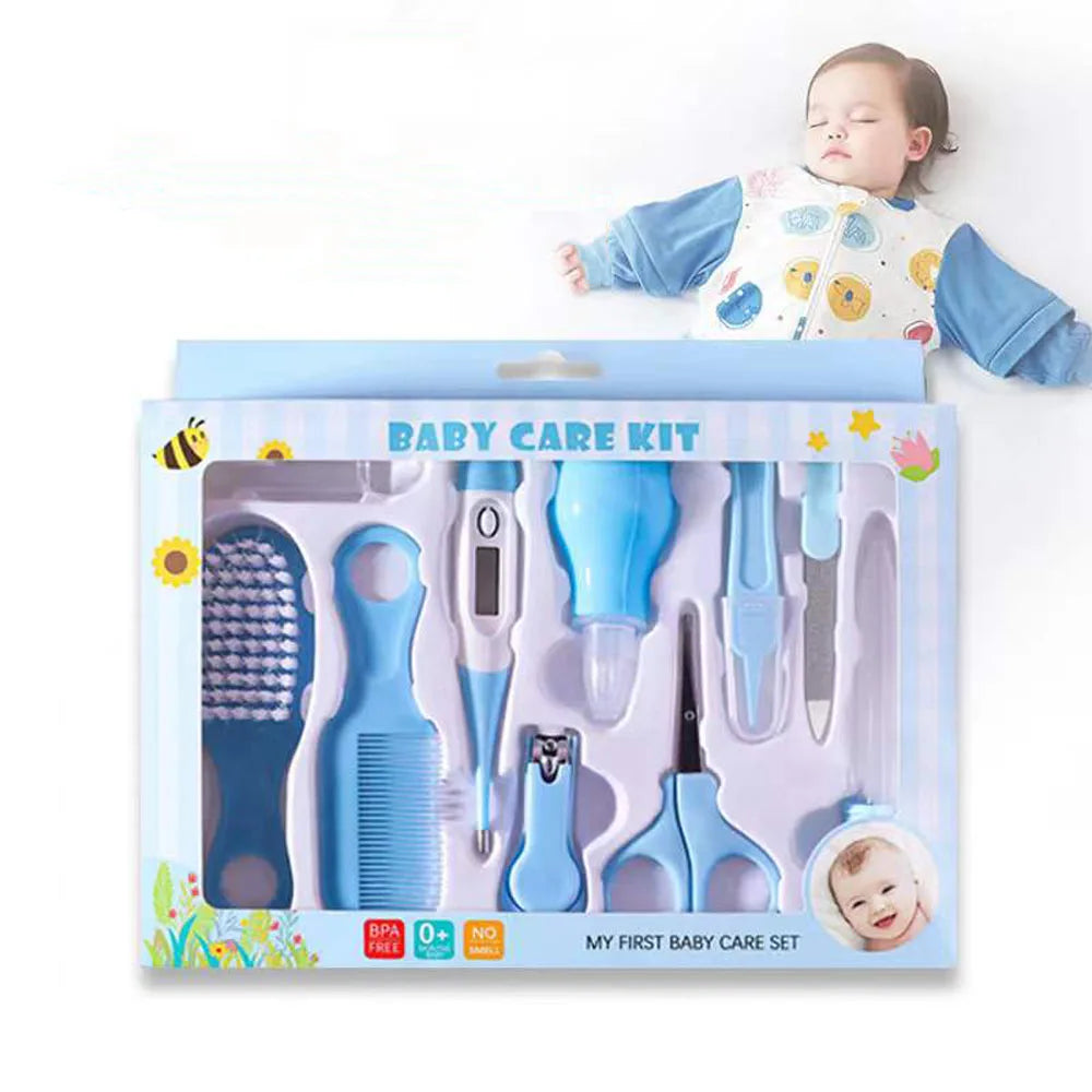 10 Pz/set Kit Assistenza Sanitaria Per Bambini Unghie Capelli Assistenza Sanitaria Termometro Spazzola Per Toelettatura Clipper Massaggiagengive Spazzolino Da Denti Elementi Essenziali Per Bambini