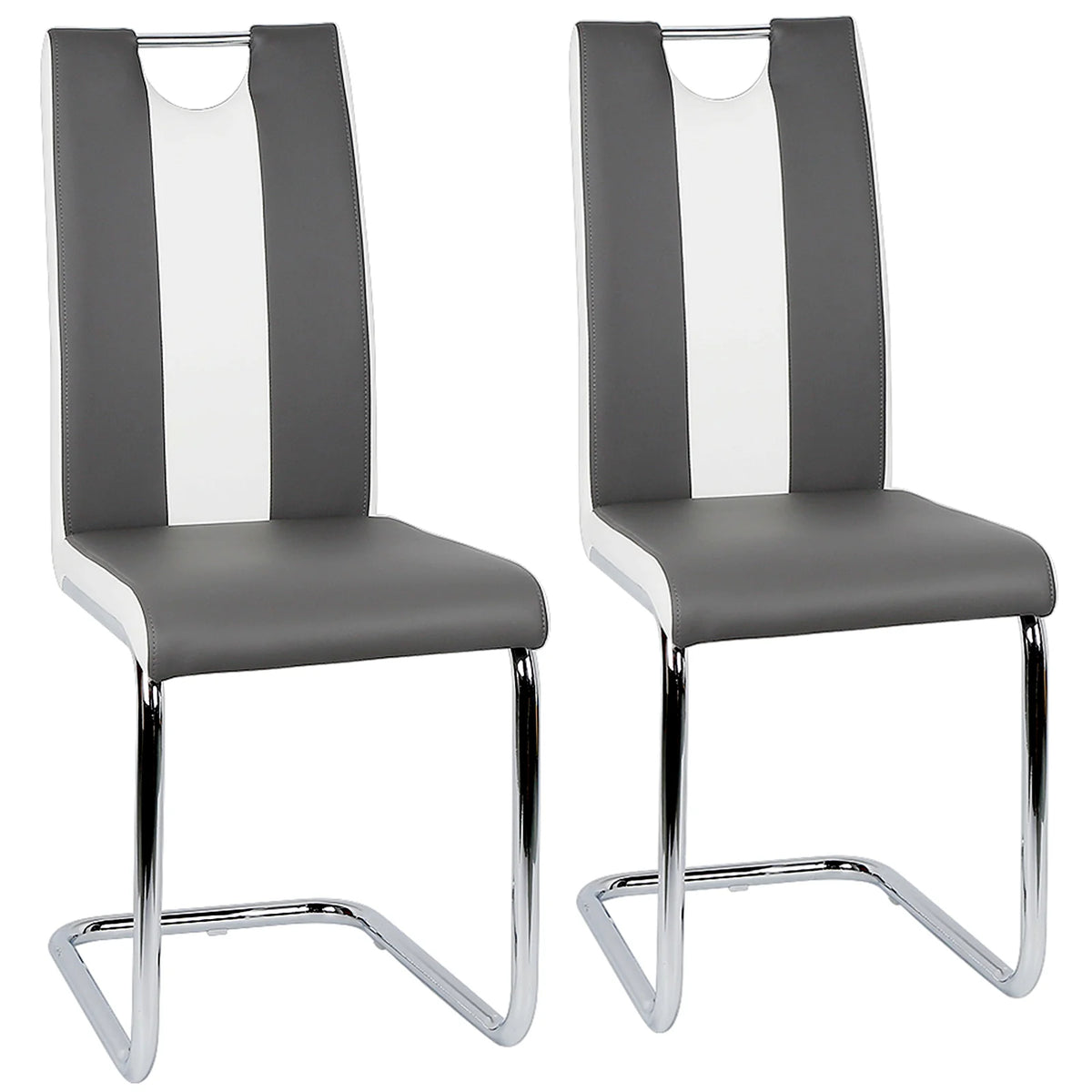 Set di 2 sedie per sala da pranzo, sedie da cucina, imbottite, in pelle artificiale, per sala da pranzo, tavolo da pranzo, cucina, soggiorno