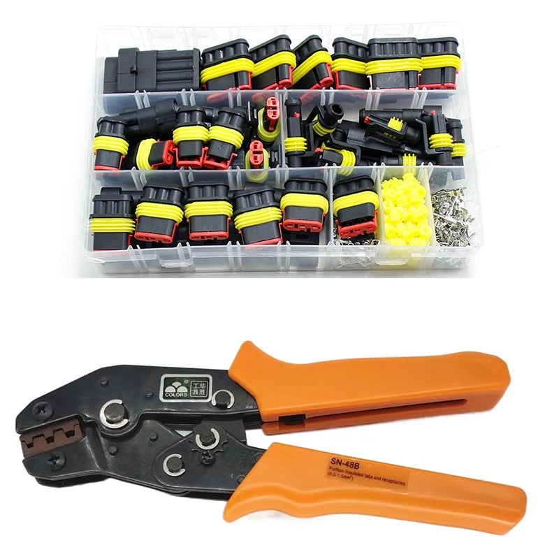Kit connettori impermeabili Cavo automobilistico Connettore rapido Elettrico nel cablaggio dell'auto Presa di tenuta automatica 1 2 3 4 5 Kit spina a 6 pin Way