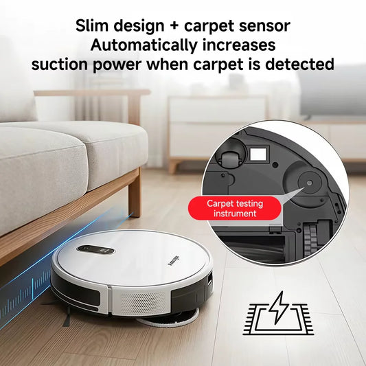 Arnagar S10 Robot Aspirapolvere e Lavapavimenti Intelligente, Lavapavimenti a Basso Profilo, Robot Aspirapolvere e Lavapavimenti Intelligente per Casa, Svuotamento Automatico, Controllo tramite App, Spazzatrice 12000Pa Vslam
