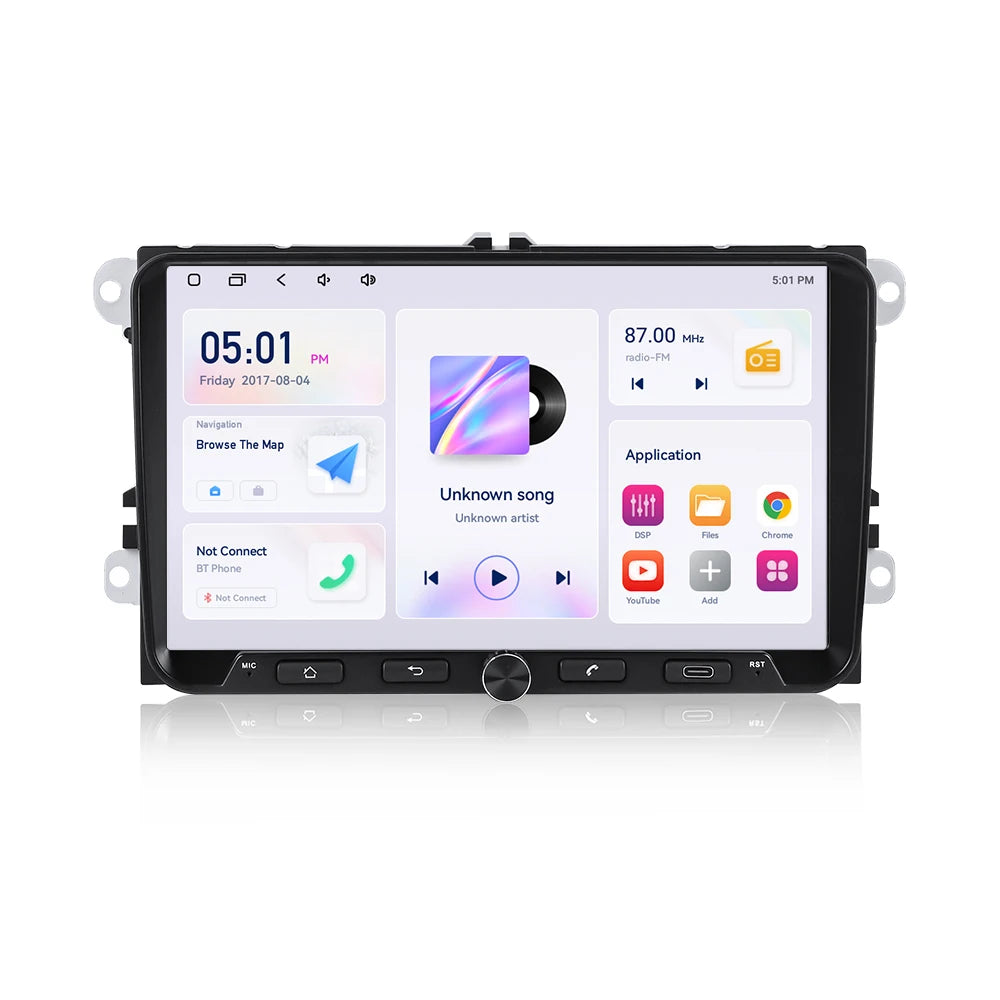 Mekede Android 15 Autoradio con CarPlay Wireless/Navigazione GPS Auto, Lettore Video 4K, DSP, BT5.4 per Volkswagen Golf 5 6 Polo Passat B6 V6 B7 TSI CC T5 EOS JETTA Skoda Octavia 2 Superb 3 Seat Altea Toledo Leon