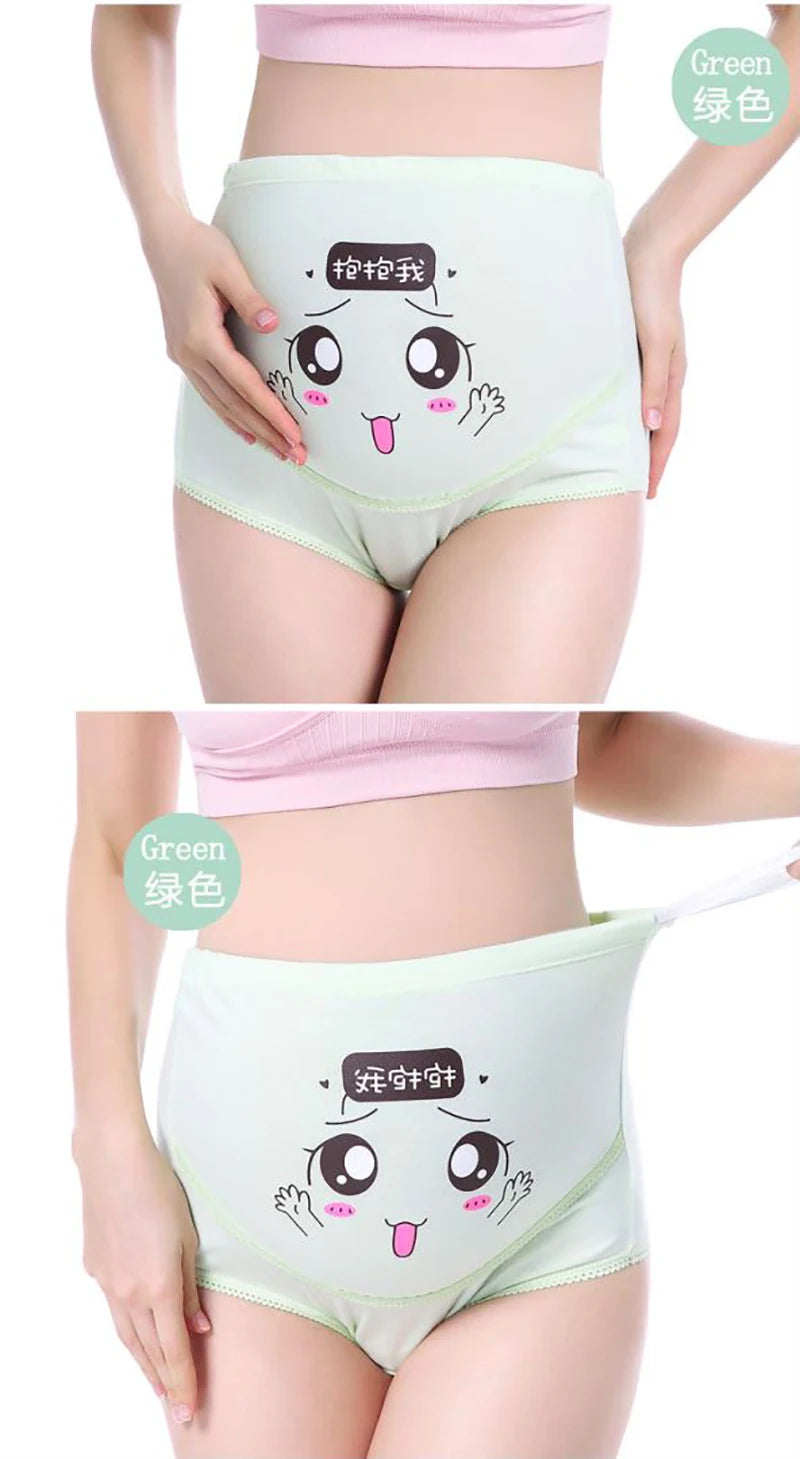 Mutandine di cotone per la biancheria intima di maternità incinta Mutandine vestiti per le donne incinte Slip di gravidanza Intimo di maternità a vita alta