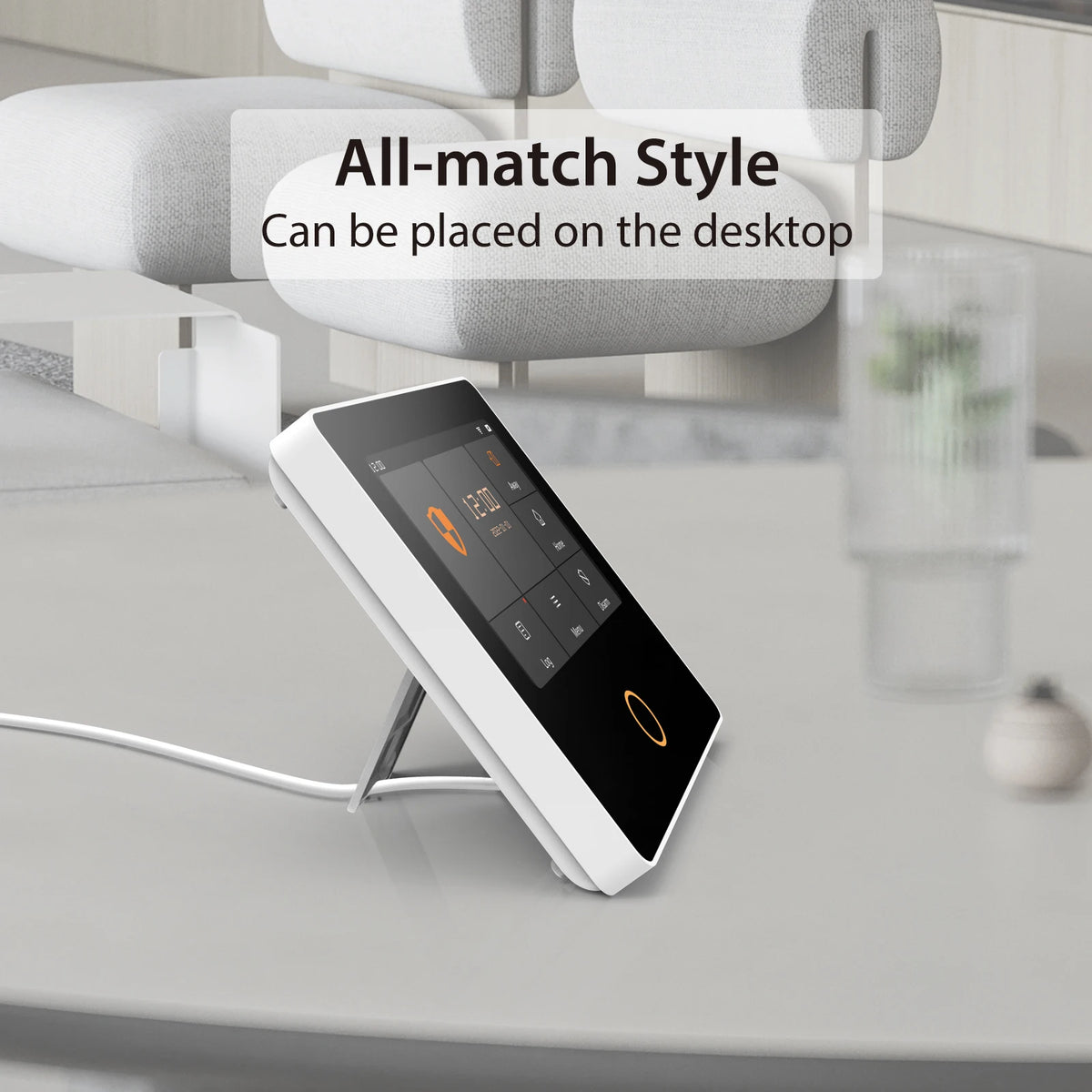 Staniot WiFi SecPanel 5 sistema di allarme domestico Wireless Tuya Smart 4.3 "Kit di sicurezza Touch Screen sirena integrata APP telecomando,Batteria integrata da 1500 mAh, supporto per Alexa