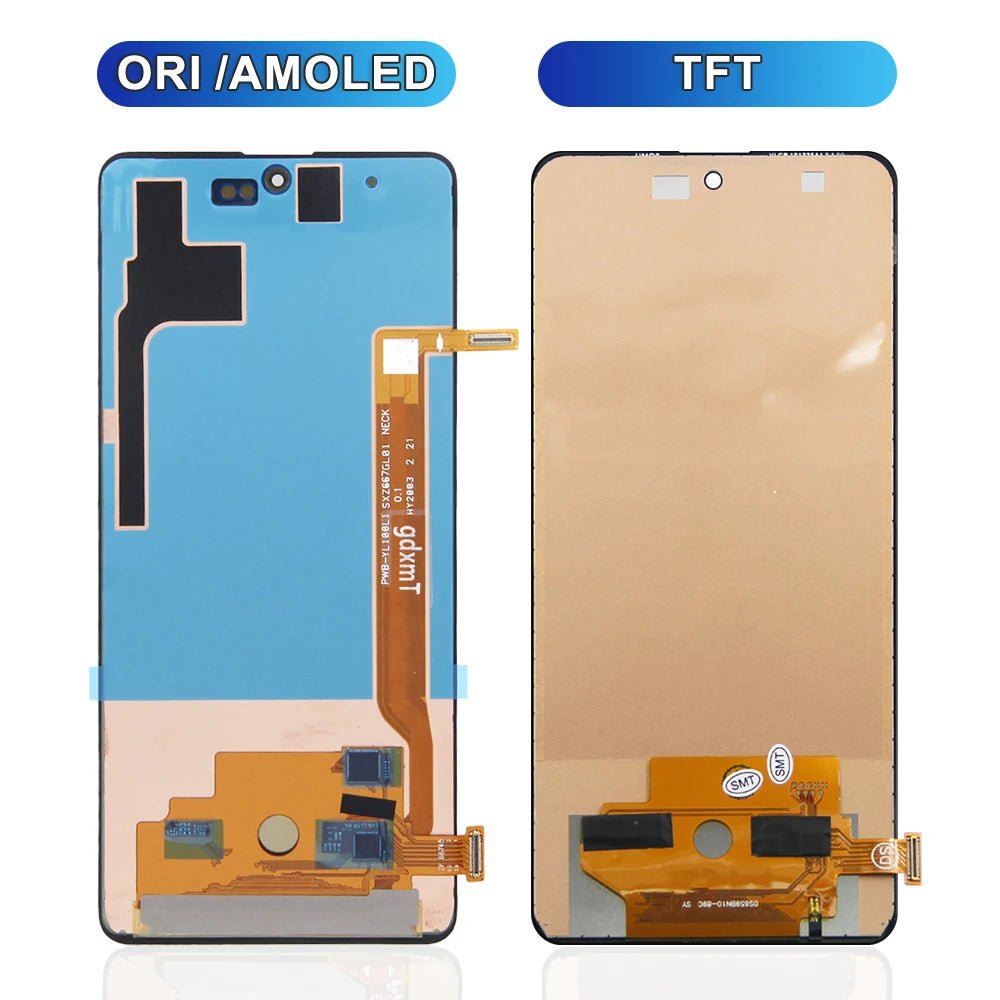 Schermo LCD AMOLED da 6,7 pollici per Samsung Note 10 Lite, gruppo di ricambio per lo schermo touchscreen, compatibile con Samsung Note10 Lite N770 N770F, con cornice.