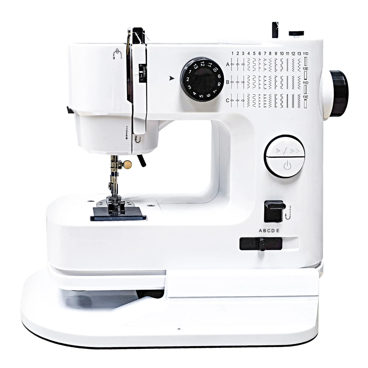 638 Mini Macchina da Cucire Elettrica per Uso Domestico con 41 Punti e Kit da Cucito da 42 Pezzi, Infilatura Facile e Funzionamento Fluido, Ottimo Regalo EU