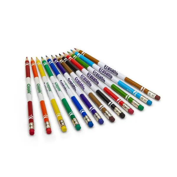 Matite Colorate Cancellabili Crayola, Confezione da 12, 36, 48 Pezzi, Set di Matite Pre-Affilate per Colorare e Disegnare, per Bambini, Studenti e Materiale Scolastico