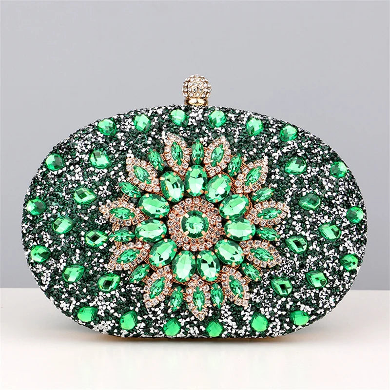 Diamond Crystal Women Make Up Cosmetic Evening Shoulder Messenger pochette borsa per telefono borsa dorata argentea rossa rosa nera