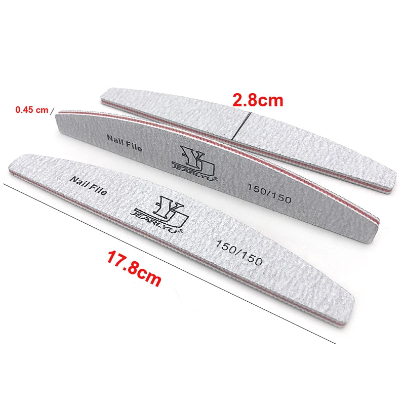 5 pz/lotto lima per unghie Mix Color Limas 80/100/150/180/240 grana professionale carta vetrata rimozione cuticole Buffer File Set di strumenti per Manicure