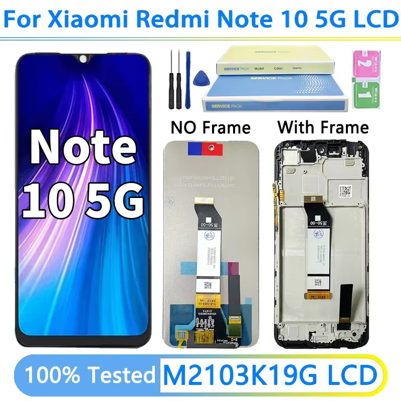6.5 ''Per Xiaomi Redmi Nota 10 Note10 5G Display LCD Touch Screen Digitizer Assembly M2103K19G M2103K19C LCD di Ricambio