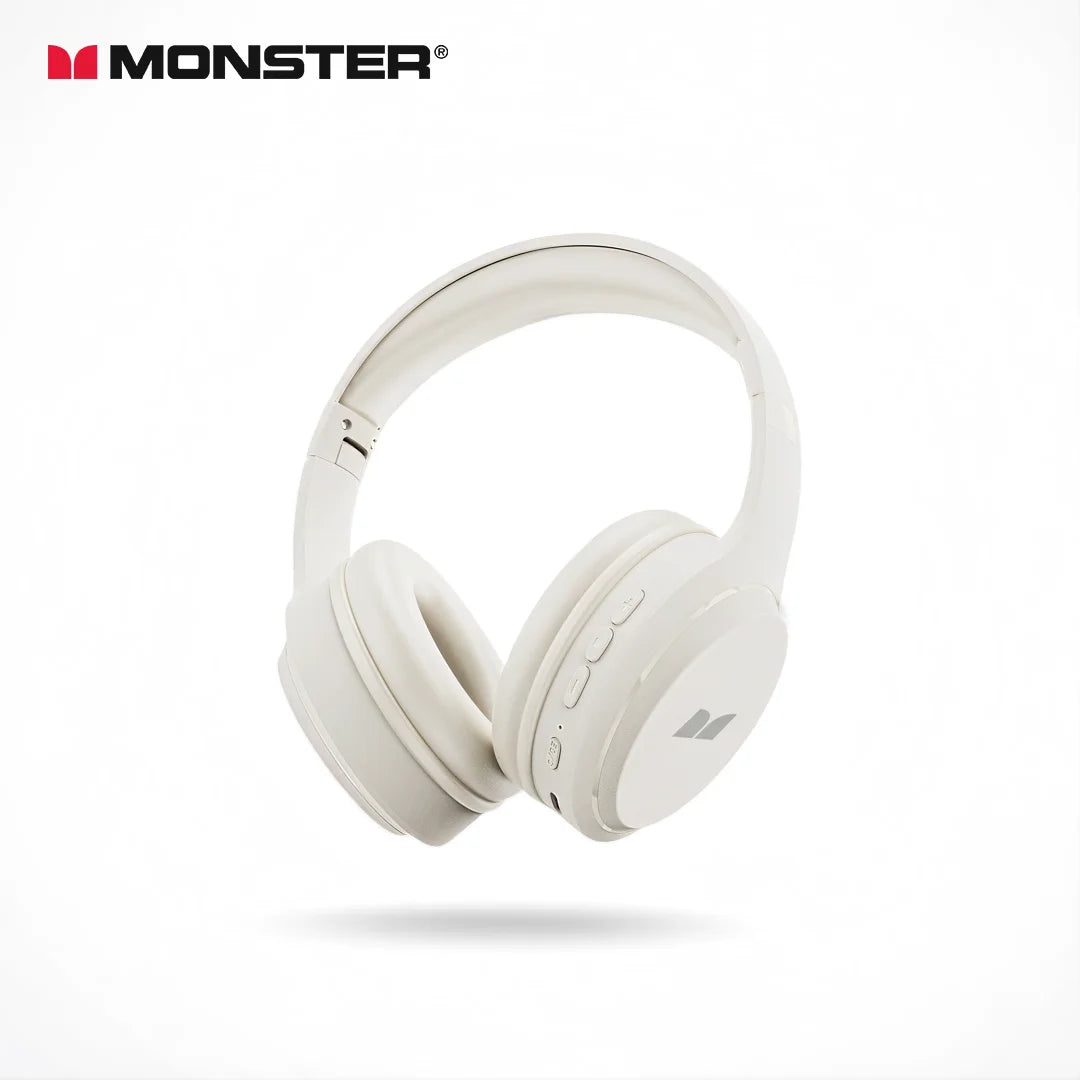 Cuffie Bluetooth 6.0 Monster N21 con Doppia Modalità EQ, Auricolari Stereo Immersivi, Pieghevoli Over-Ear, con Microfono, Cablate/Wireless