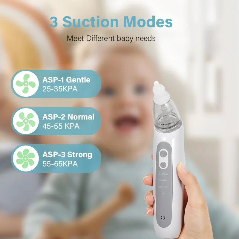 2025 Nuovo modello Aspiratore nasale elettrico per bambini Versione di ricarica Aspiratore nasale per neonato Aspirazione Prevenire la congestione nasale