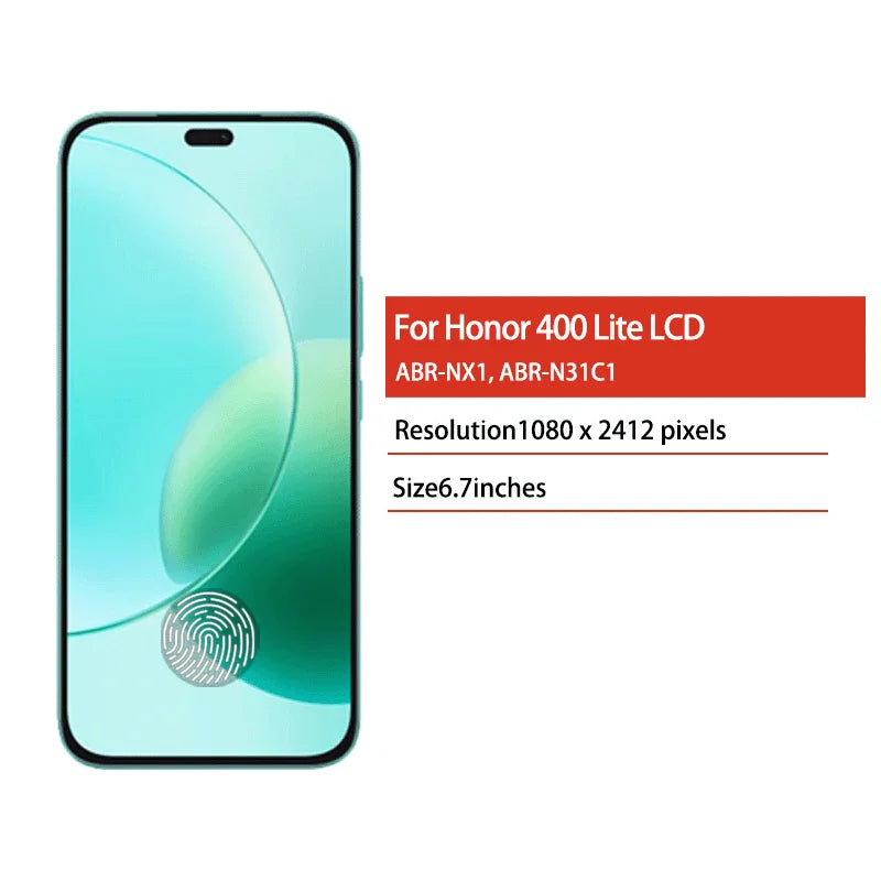 Display LCD Premium ABR-NX1 ABR-N31C1 per Honor 400 Lite, Schermo Touch con Digitalizzatore e Cornice per Honor400Lite