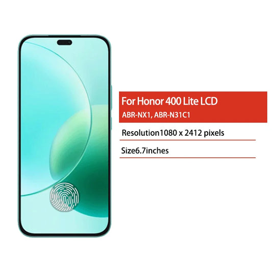 Display LCD Premium ABR-NX1 ABR-N31C1 per Honor 400 Lite, Schermo Touch con Digitalizzatore e Cornice per Honor400Lite