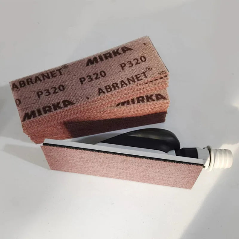 70-198mm Mirka Abranet Mesh Sabbia Rettangolare Carta Abrasiva Secca Vernice Auto Stucco Rettifica Maglia Carta Vetrata 80-400 Grana Floccaggio