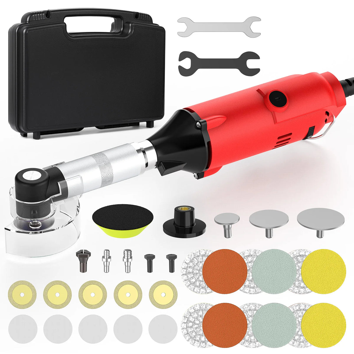 Smerigliatrice Elettrica a 1500 RPM, 6 Velocità, Strumento per Pulizia Fughe Piastrelle in Ceramica, Lucidatrice per Rimozione Bave e Lucidatura di Superfici in Ceramica e Pietra per Auto