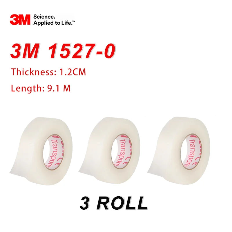 Nastro chirurgico transporoso originale 3M Serie 1527 Nastro ipoallergenico in plastica porosa trasparente resistente all'acqua