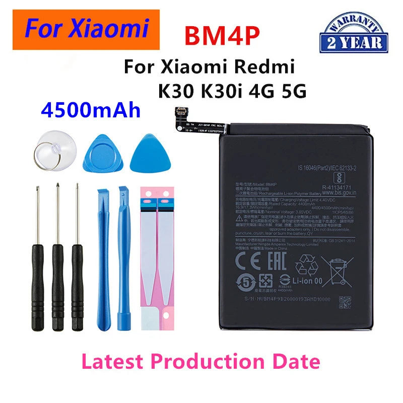100% originale BM4P BM4S BM4Y BN53 BN59 BM4J BN63 BM56 BM57 BM5D BM4U BN5A batteria per Xiaomi Redmi K50 Pro/K40 5G/K40 Pro/K30