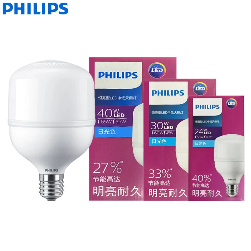 Philips LED E27 E40 TrueForce Core 24W 30W 40W 50W 65W Lampadina a forma di T 6500k Luce bianca brillante 220V-240V Lampada da strada a LED Sostituisci HID