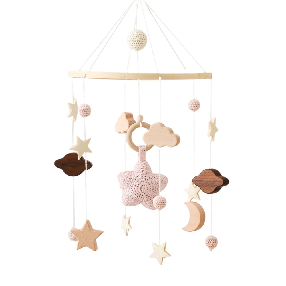 Carillon girevole per neonati Culla Imitazione Colore legno Appeso Sonaglio Bambino Lenitivo Giocattoli musicali 0-12 mesi Regalo per bambini