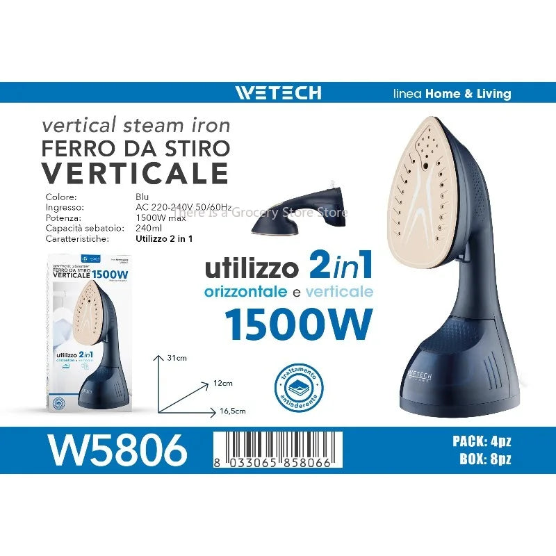 Ferro da Stiro Elettrico Portatile Mini, Ferro a Vapore per Vestiti, Ferro Regolabile con Piastra in Ceramica, Modelli W5801, W5802, W5803, W5804, W5806