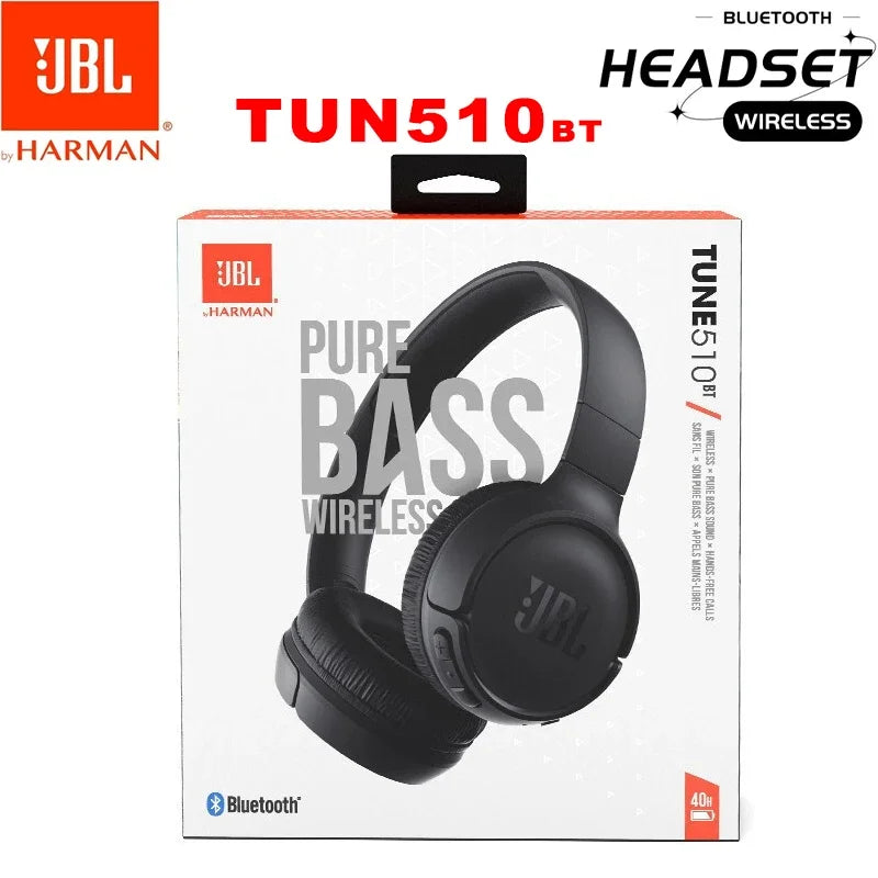 Cuffie Bluetooth Wireless Over-Ear JBL TUNE510BT - Cuffie con Cancellazione del Rumore e Sub-Bassi per Musica, Gaming e Sport, Adatte a Tutti gli Usi
