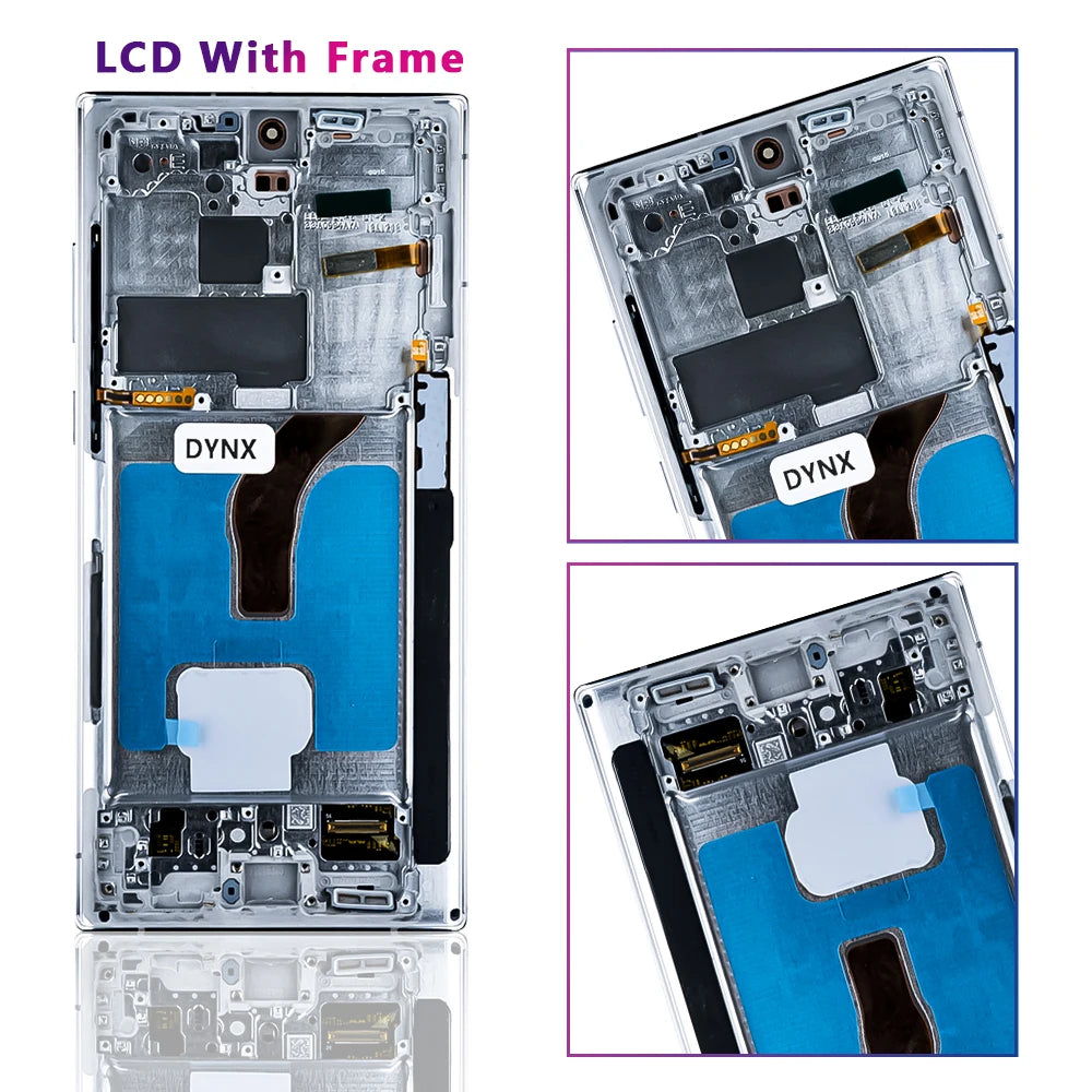 UE 6.78 ''Nuovo Display AMOLED Per Samsung Galaxy S22 Ultra 5G LCD S908 S908B S908U Con Telaio Touch Screen Digitizer sostituzione