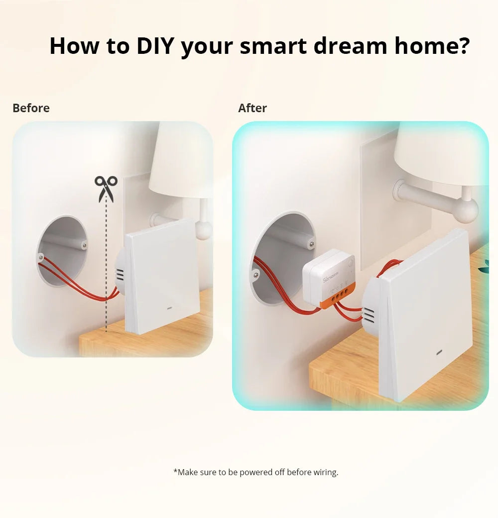SONOFF ZBMINI L2 Zigbee Zbminil2 Interruttore smart Zigbee Mini L2 Nessun cavo neutro richiesto Controllo bidirezionale a 1 gruppo Alexa Google Home