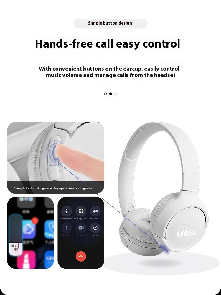 Cuffie Bluetooth Wireless Over-Ear JBL TUNE510BT - Cuffie con Cancellazione del Rumore e Sub-Bassi per Musica, Gaming e Sport, Adatte a Tutti gli Usi