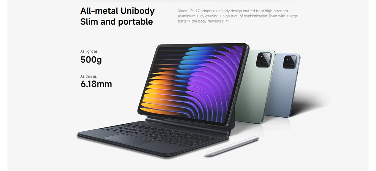 Xiaomi Pad 7 Versione Globale, CPU Octa-core Snapdragon 7+ Gen 3, Tablet con Batteria da 8850mAh, Fotocamera da 13MP, Display da 11.2" 3.2K 144Hz
