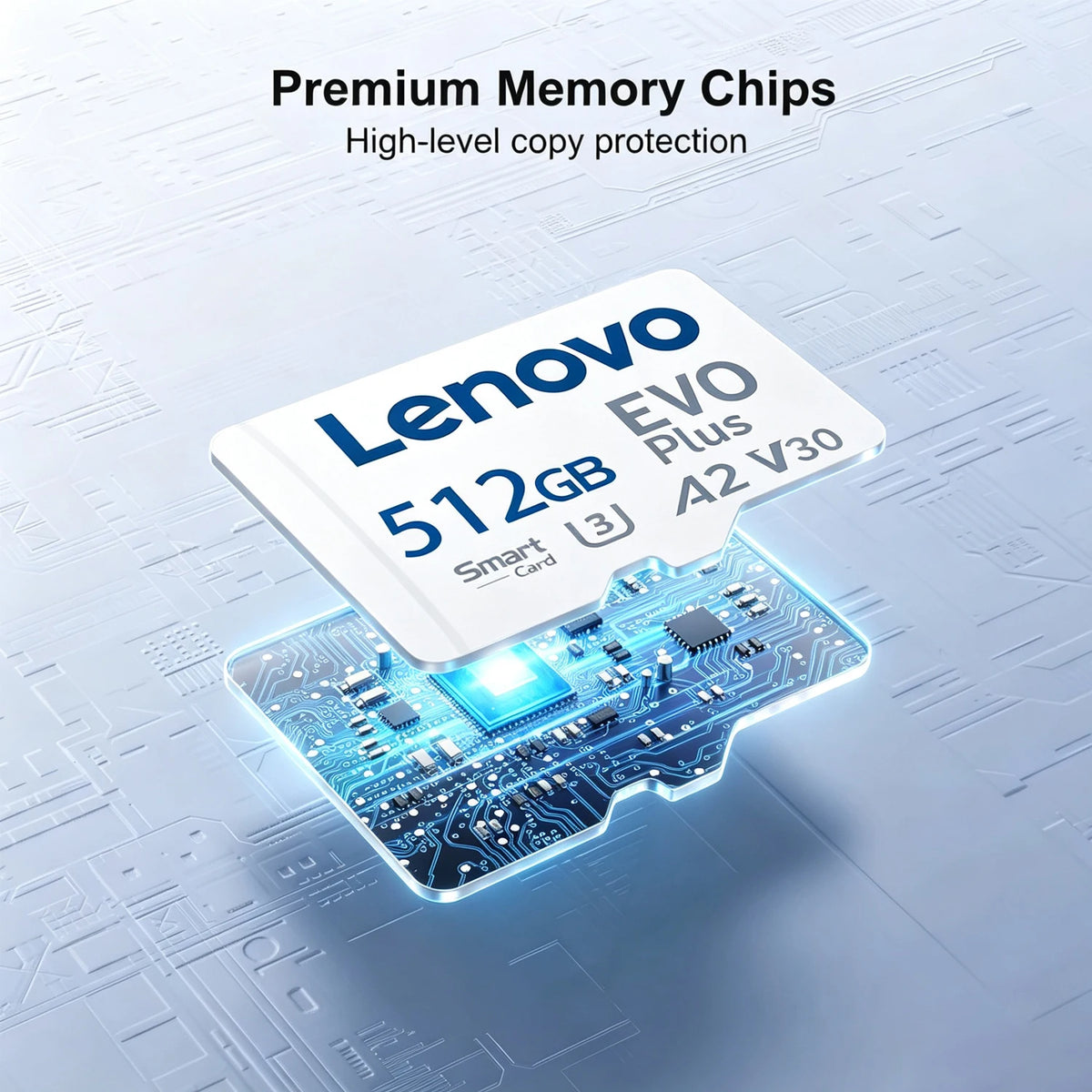 Scheda Micro SD ad alta velocità Lenovo, 1 TB, 512 GB, classe V30, U3, scheda di memoria Micro SD da 256 GB, per la registrazione di video in 4K, scheda TF per droni e action cam.