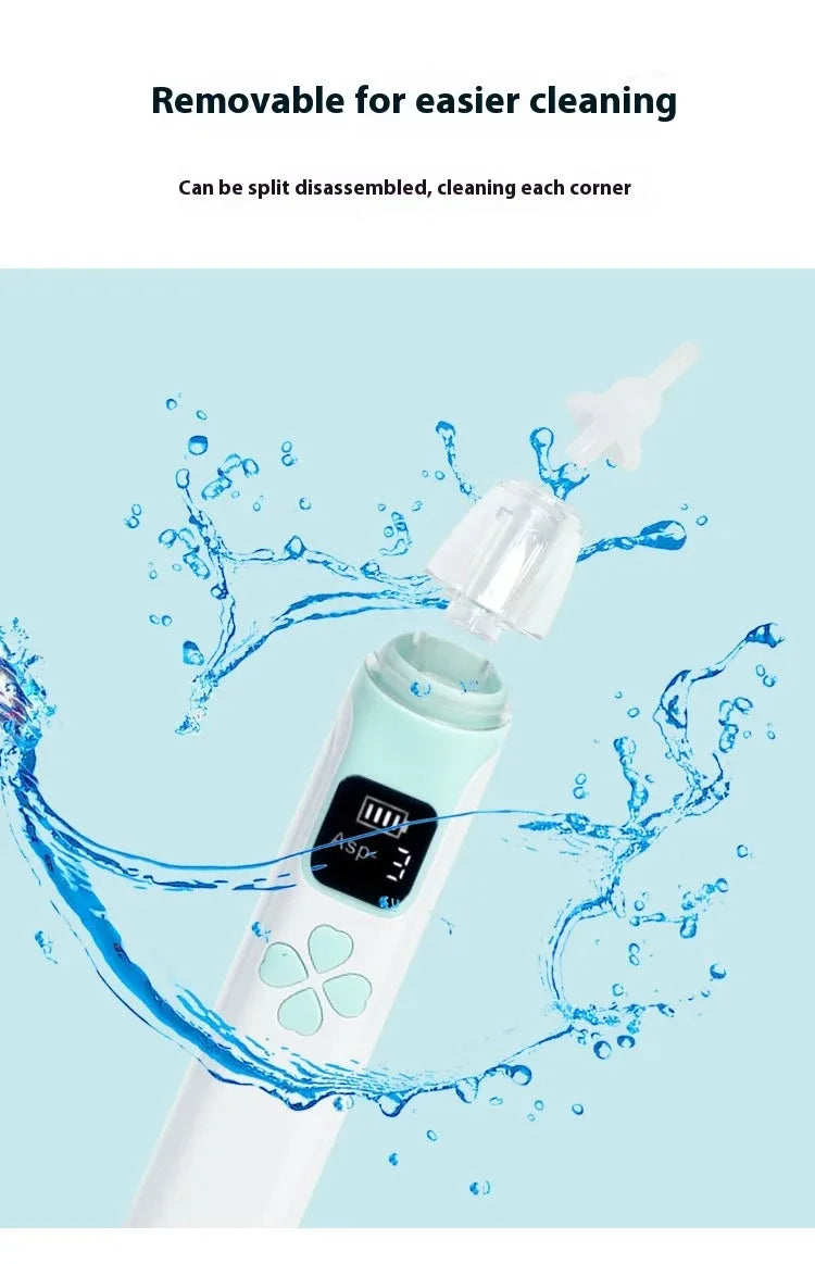 Aspiratore Nasale Elettrico per Bambini in Silicone con Aspirazione Regolabile, Sicuro, Pratico e Silenzioso