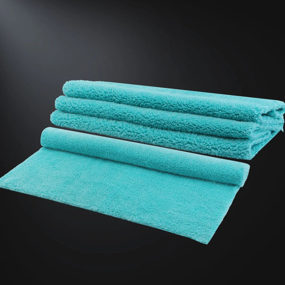 SPTA 1PC Asciugamano per dettagli in tessuto in microfibra blu acqua 420GSM 45 x 41 cm per il lavaggio dell'asciugatura automatica dell'auto