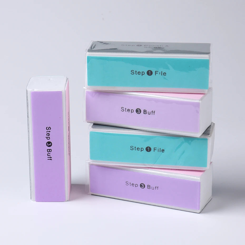 Tamponi per unghie in spugna a 4 lati Blocco per levigatura colorato Levigatura Lucidatura Lima per unghie Strumento professionale per manicure per unghie su 4 lati