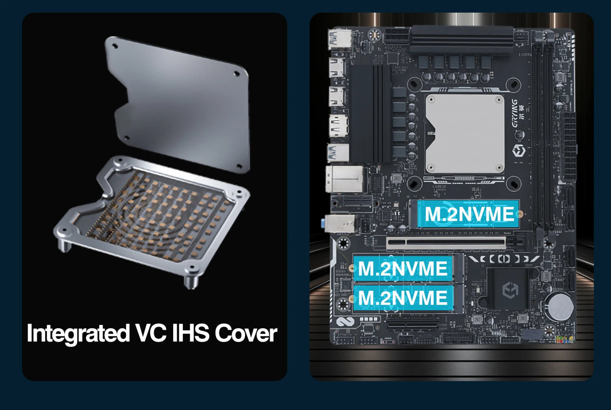 Combo Scheda Madre e CPU per PC Gaming Fai-da-Te ERYING, Intel Core i7/i9 12950HX/12850HX/12800HX, RAM DDR4, PCIe 4.0x16, LGA1151