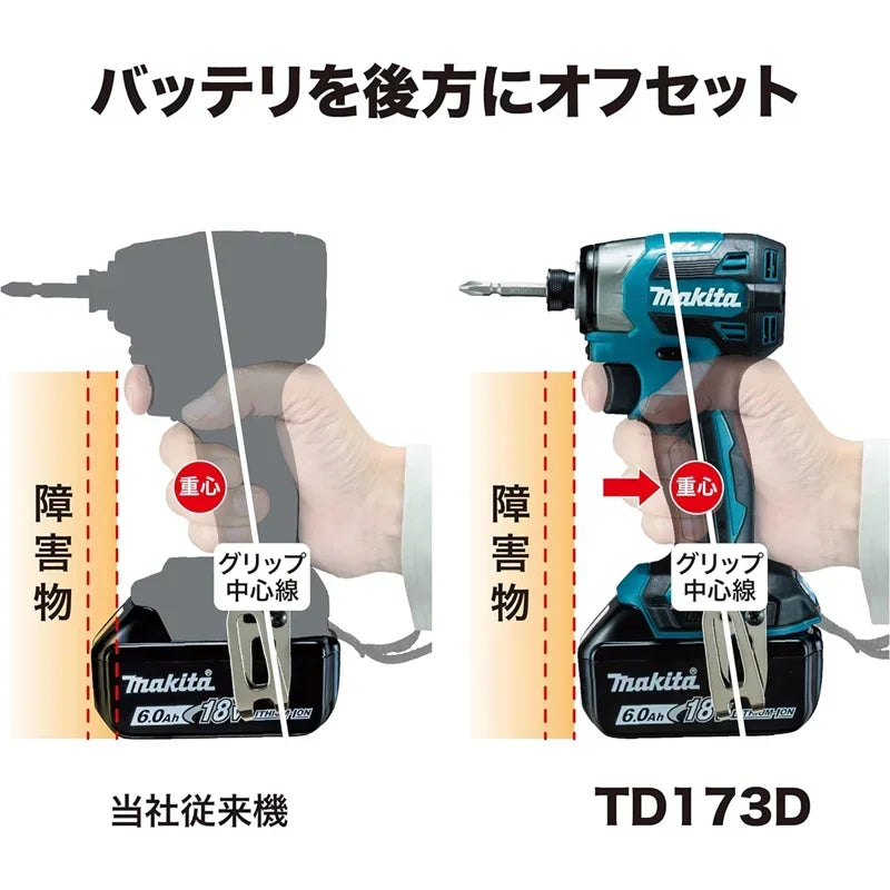 Makita DTD173 Blu 18V Avvitatore a Impulsi Brushless agli Ioni di Litio, Utensile Multifunzione, Trapano, Utensile Elettrico con Batteria 18650