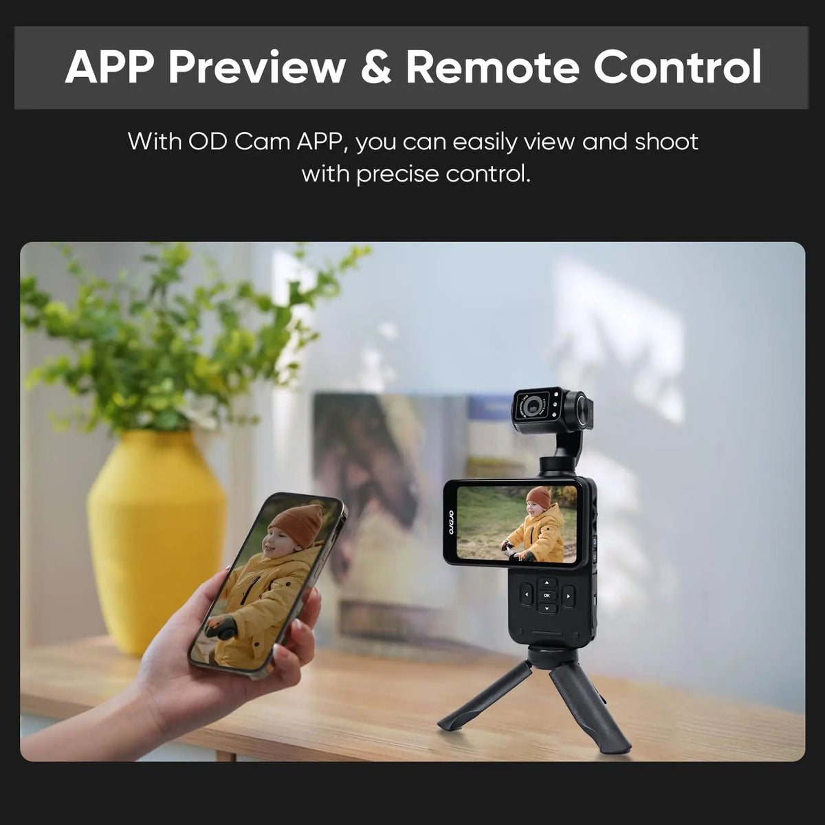 Videocamera tascabile ORDRO M5 5K Action Videocamera Vlog con grande touchscreen per visione notturna IR a infrarossi con telecomando per treppiede SDcard