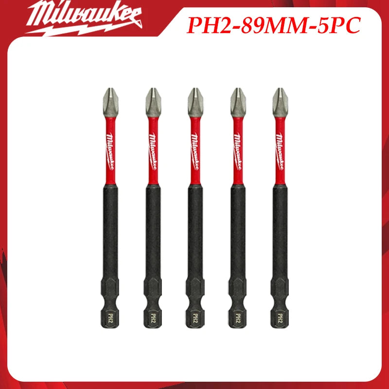 Kit di Punte per Trapano a Impatto Milwaukee Heavy-Duty, Attacchi Esagonali da 1/4", Punte Magnetiche Organizzate in Custodia Portatile