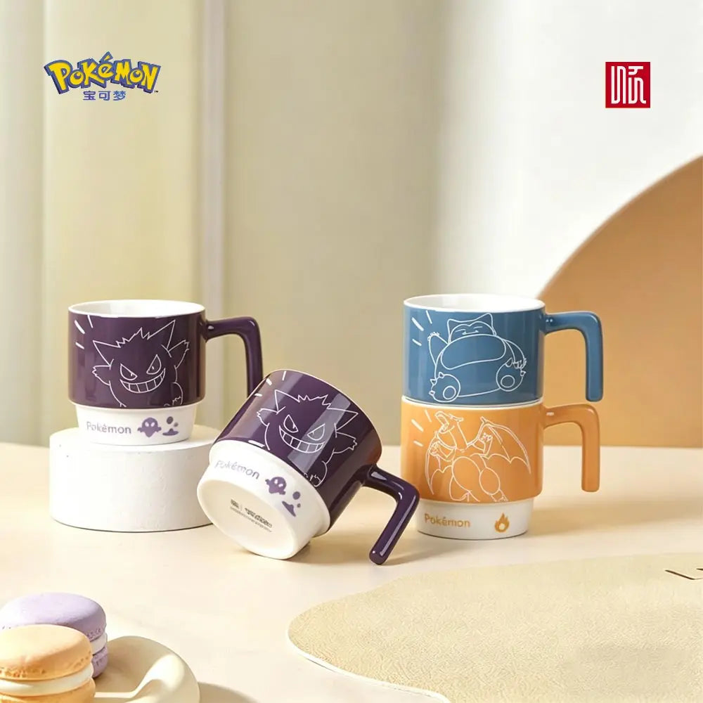 Tazze in Ceramica Pokémon SHUNXIANG, Impilabili, per Caffè, Latte, Tè, Colazione e Succhi, per Bambini