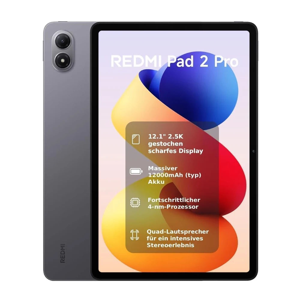 Xiaomi Redmi Pad 2 Pro Versione Globale, Tablet con Display 2.5K da 12,1", Batteria da 12000mAh, Snapdragon 7s Gen 4, Tablet Wi-Fi 6