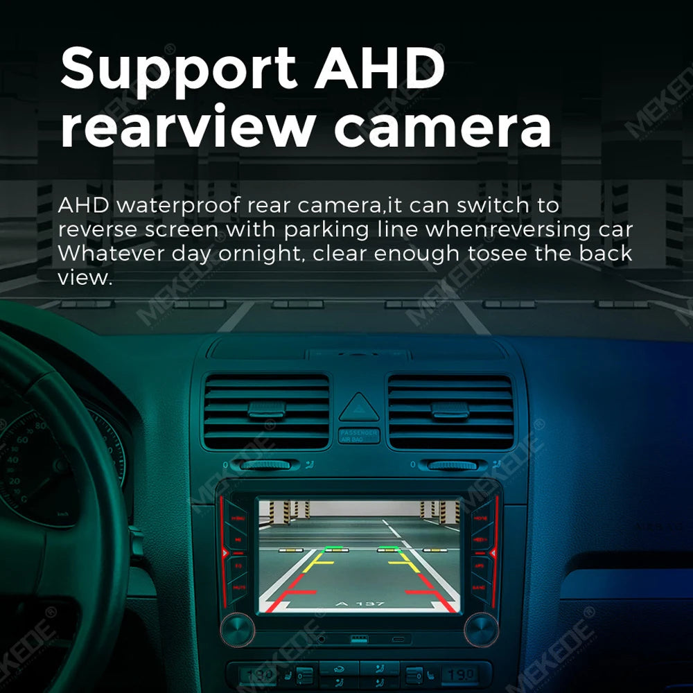 MEKEDE Sistema Multimediale con Navigazione GPS, CarPlay Wireless e Android Auto da 7/9 pollici per Volkswagen Passat B6 B7 Golf 5 6 Polo CC T5 SEAT Altea Toledo Leon Skoda Combi Yeti Superb