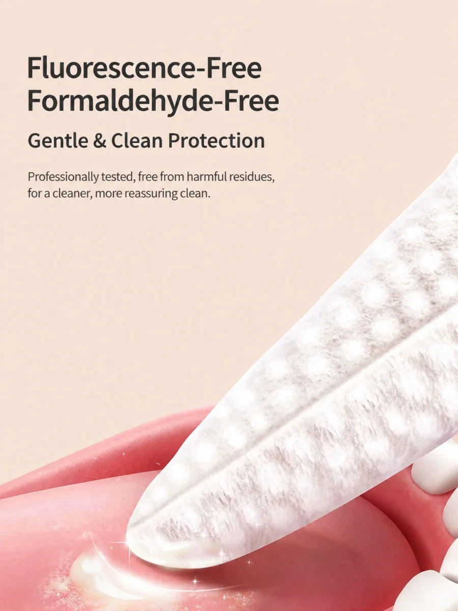 Salviette per la pulizia orale del bambino Avent, 30 pezzi per confezione, con texture 3D a perla, senza agenti fluorescenti, per la pulizia della lingua del neonato.