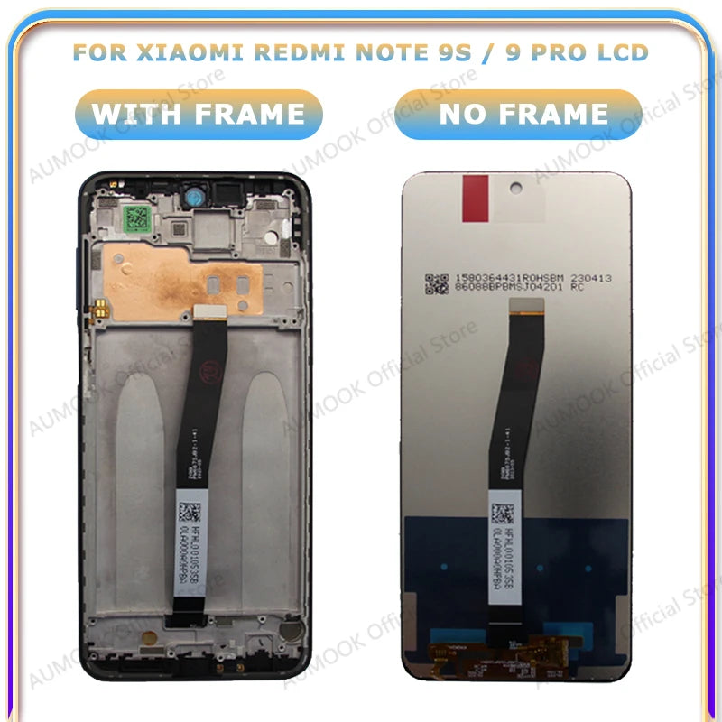 6.67 "Display LCD Per Xiaomi Redmi Nota 9S Nota 9 Pro Touch Screen Digitizer Assembly M2003J6A1G M2003J6B2G Parti di Ricambio