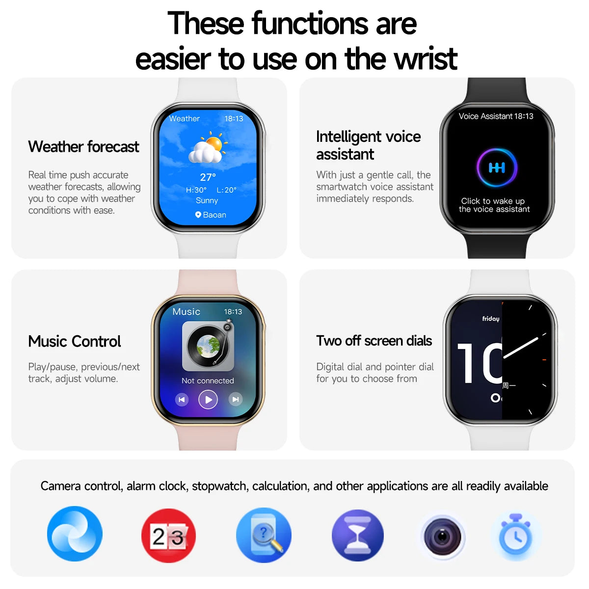 Nuovo Smartwatch iOS Serie 11, Display AMOLED Ultra HD, Cardiofrequenzimetro, GPS, Impermeabile IP68, Fitness, Chiamate Wireless, Braccialetto Originale
