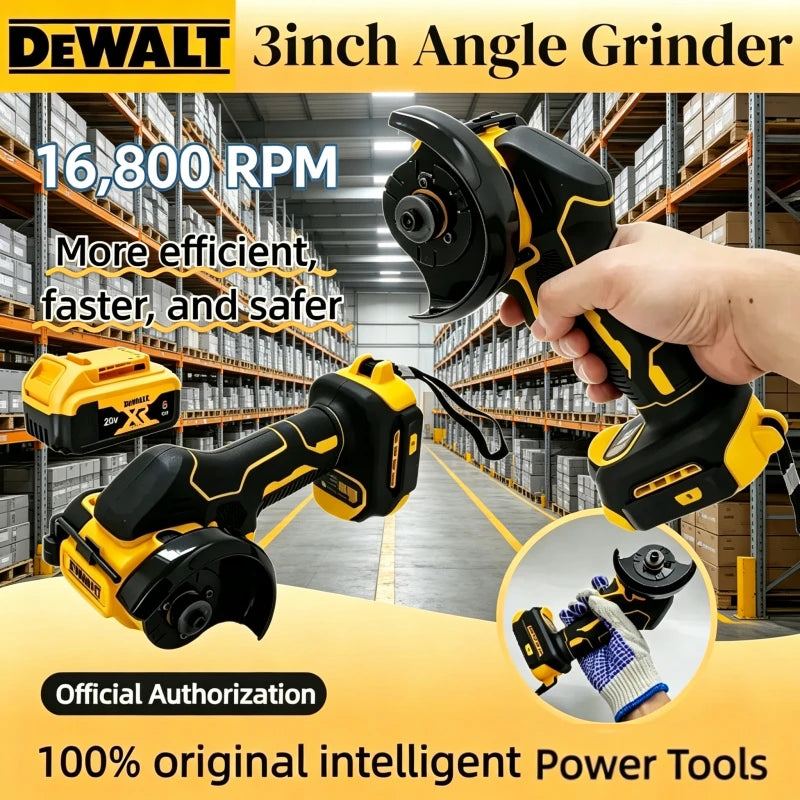 Smerigliatrice Angolare Mini a Batteria DEWALT da 3 Pollici, Utensile Elettrico per Taglio, Lucidatura e Levigatura per Batterie da 20V 18V.
